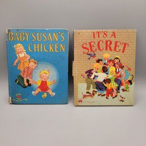 1950s Children's Story Books It's a Secret and Baby Susan's Chicken